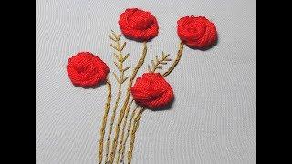 Beautiful French embroidery by using ruler