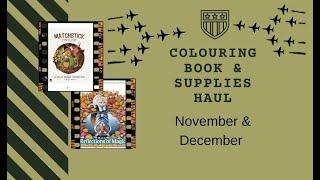 November & December Colouring Book & Supplies haul including Christmas Gifts