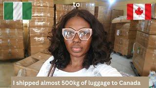 How I sent CARGO of almost 500kg of my Luggage from Lagos to Canada