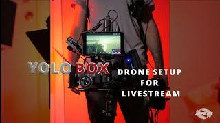 YOLOBOX Drone setup for live stream #Yolobox #Yololiv #Streaming#djidrone#livestreaming