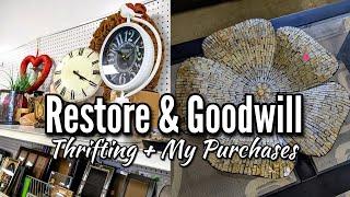 Restore & Goodwill Thrift Shopping with Me + Styled Thrift Haul-Thrifting in 2023!