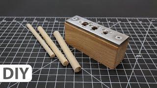 Making Your Own Wooden Dowels! Easy Dowel Making Jig!