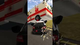 Suddenly,  a Police Car   and an Ambulance  Collide  Crashing #simulator