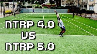 Pure Tennis Sense (NTRP 5.0) vs Acing Tennis (NTRP 4.0) FULL MATCH