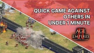 The Age of Empires Multiplayer with friends: Quick game against other players