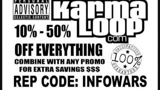 Use TWO KarmaLoop Coupon/Rep Code INFOWARS Combined Savings Urban Street Wear Clothing KARMALOOP.COM