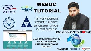 Import & export, Weboc, PSW, FBR , BUSINESS , how can i register my company,