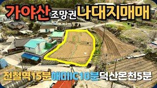 [416] 예산덕산 가야산자락 경치좋은 곳 나대지매매,해미IC 15분 덕산온천 10분 충남도청역 15분. 마을길 양쪽으로 물린 나대지.