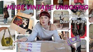 HUGE vintage unboxing of 50+ pieces!!!  we sourced the ultimate 90s vampy wardrobe