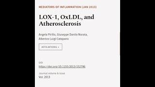 LOX-1, OxLDL, and Atherosclerosis | RTCL.TV