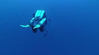 Rebreather diving on The Protée Submarine wreck (France) @ 125M