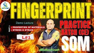 L 1 - Properties of materials, stress & strain - part 1 | SOM | Fingerprint batch #civilengineering