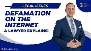 WHAT IS ONLINE DEFAMATION? ONLINE DEFAMATION EXPLAINED BY LAWYER #DEFAMATION #LAWFIRM #LAWYER