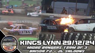 King's Lynn Micro Banger Teams + Saloons, BriSCA F2s & Junior Bangers - 29/12/24 (advert)