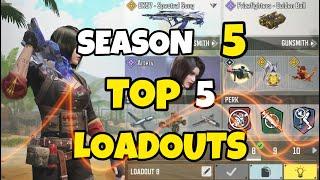 TOP 5 LOADOUTS in Season 5 of COD Mobile