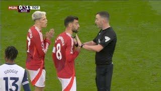 Bruno Fernandes RED CARD Vs Tottenham