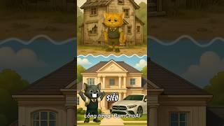 Khi Mèo Nhà Giàu Gặp Mèo Nhà Nghèo - Câu Chuyện Bất Ngờ #cat #ai #meow #shorts