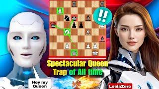 Stockfish 17 ASTONISHINGLY Trapped His Queen LeelaZero In An Insane Chess Match | Chess Strategy