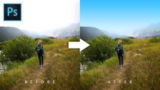 Easily Change White Sky To ANY Color in Photoshop + FREE Photoshop Action