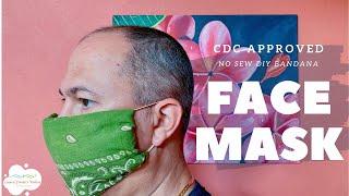 CDC Approved DIY No Sew Bandana Face Mask With Coffee Filter