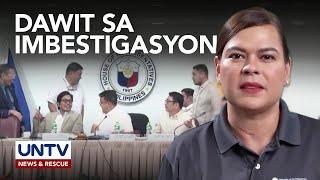 VP Duterte, kasama sa rekomendasyon ng QuadComm na imbestigahang mabuti