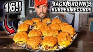 Eating as Many Jack Brown’s Specialty Burgers as Possible to Set a New Challenge Record!!