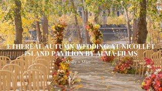 Matt + Molly's Ethereal Autumn Wedding Teaser | Nicollet Island Pavilion, Minneapolis by Alma Films