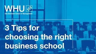 3 Tips on choosing the right business school | WHU