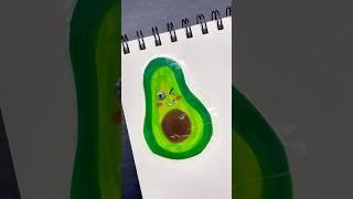 How I made avocado sticker. #stickers #diy #craft #kids