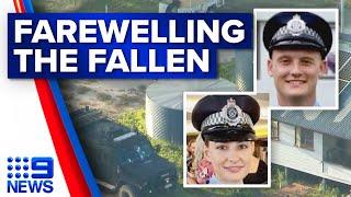 Queensland preparing to farewell fallen police officers | 9 News Australia