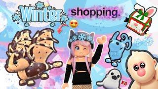 My WINTER SHOPPING (With all Gingerbreads) CHOCOLATE CHIP BAT DRAGON  Adopt Me Roblox