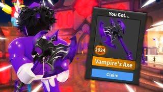 I GOT THE NEW VAMPIRE AXE TROPHIE IN MM2! 