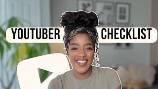 NEW YOUTUBER checklist -  everything you need to become a YouTuber!