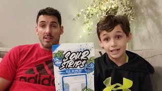 Son & Father Candy Reviews - Episode 109 - Sour Stripes - Blue Raspberry