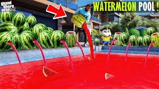 Franklin & Shinchan Make a Swimming Pool Into Watermelon Pool in GTA 5!