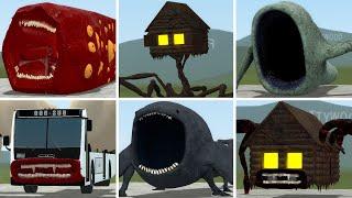 TRAIN EATER, HOUSE HEAD, SEA EATER, BUS EATER BUILDER, BLOOP VS ALL TREVOR HENDERSON BATTLE In GMOD!