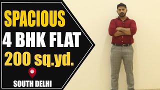 4 BHK Flat in 200 Yards | South Delhi | Near Chattarpur & Qutub Metro | Close to Market & Food Court