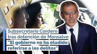 Subsecretario Cordero aborda posibles repercusiones tras detención de Monsalve