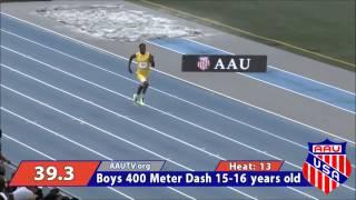 2014 AAU Nationals - 400m Dash Semi Final - Quincy Hall