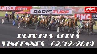 PRIX DES ALPES LUNDI 02/12/2019 VINCENNES. PRONOSTIC TIERCE QUARTE QUINTE PMU DU JOUR EN 5 CHEVAUX.