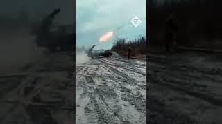 Modified BMW-3 series fires rockets near Bakhmut