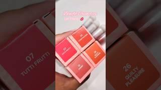 Swatching the new Benefit Lip Tints  #lipstick #liptint #lipgloss #mattelip #makeupswatches #shorts