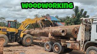 woodworking // long, large logs