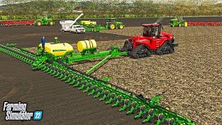 SPRING PLANTING WITH A 48 ROW PLANTER! (BIG TIME FARMER)