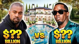 Kanye West vs Diddy - Who is RICHER? Net Worth, House Tour, Cars...