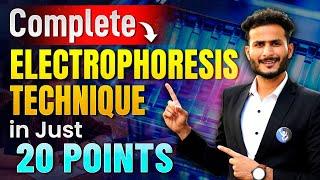 Electrophoresis Technique IIT JAM Biotechnology 2025 | CUET PG & GAT B | 20 Important Points