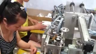 Semi automatic facial tissue paper double sides packing machine