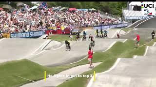 Bmxmata fights for Semi final - from last to 2nd place.8-Boys UCI Bmx worlds Nantes, France