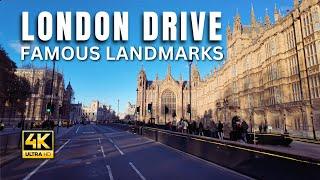 Central London drive seeing world famous landmarks at New Year 2025: