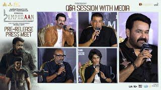 L2 Empuraan Movie Team Q&A Session With Media At Pre-Release Press Meet | Mohanlal | Dil Raju